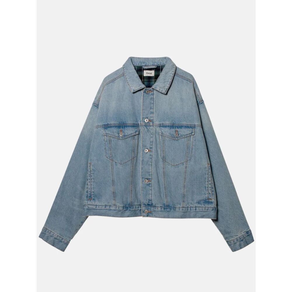 Elwood WESTERN DENIM JACKET Flannel Lining Light Indigo Medium